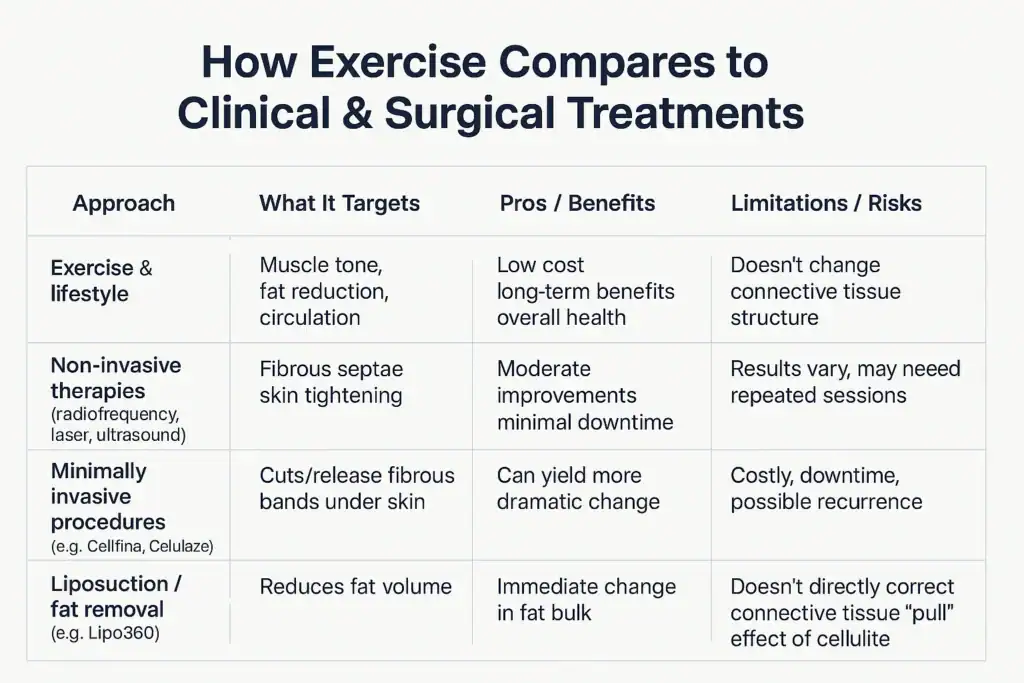 Sculpting Your Bum: Can Toning Exercises Really Reduce Cellulite? 2 How exercise compares to treatments from Lipo 360 Hove
