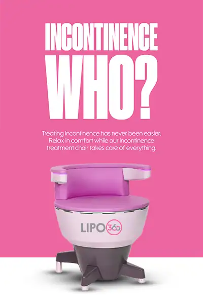 LIPO360 EMS Chair Can Help with Urinary Incontinence 2 Image of a urinary incontinence treatment seat Hove
