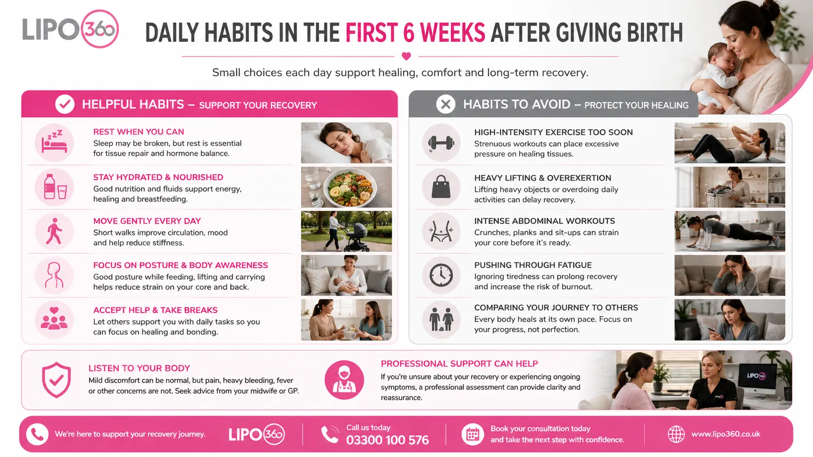 What to Do (and Avoid) in the First 6 Weeks After Giving Birth To Avoid Diastasis Recti 3 First 6 Weeks After Giving Birth To Avoid Diastasis Recti Hove : Daily Habits in the First 6 Weeks After Giving Birth